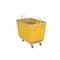 Steele Canvas Basket 6 BU Permanent Truck Yellow Vinyl w/Grey Vinyl - 3in Casters 926VYLWVGRYW3 - alternate 1